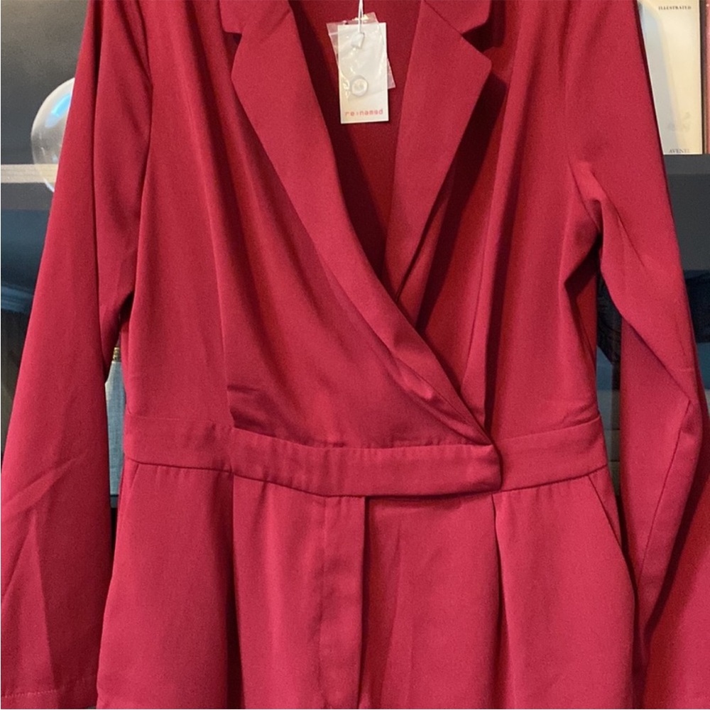 Nwt Re: Named Power Pose Red Jumpsuit Size M - image 5